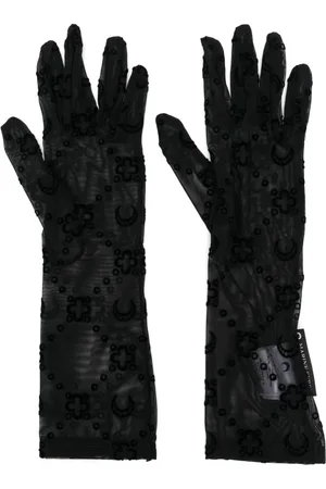 Marine Serre Flocked-monogram gloves