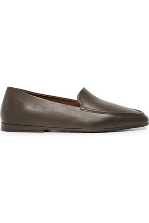 MARSÈLL Almond-toe leather loafers