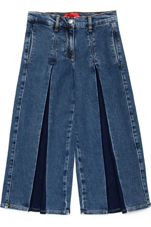 MAX&Co. Kids Inverted-pleat wide-leg jeans
