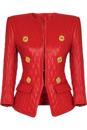 Balmain Quilted leather jacket
