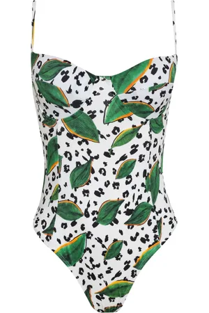 Brigitte Botanical-print swimsuit