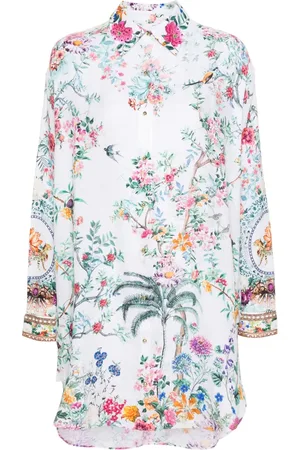 Camilla Plumes And Parterres linen tunic