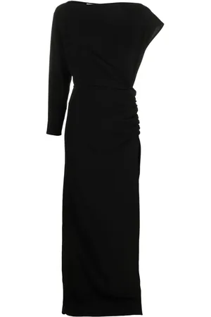 REV Asymmetric slit maxi dress