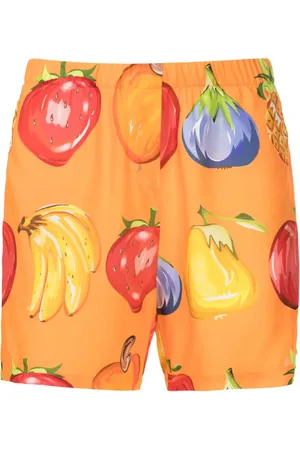 AMIR SLAMA Fruit-print elasticated-waistband shorts