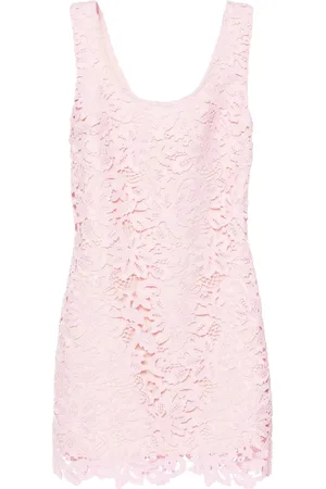 Self-Portrait Guipure-lace sleeveless minidress