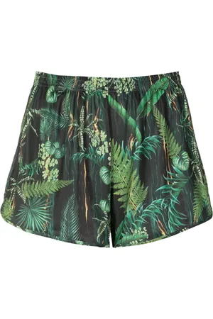 Lygia & Nanny Lee leaf-print mini shorts