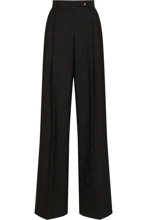 Dolce & Gabbana Logo-jacquard wool palazzo pants