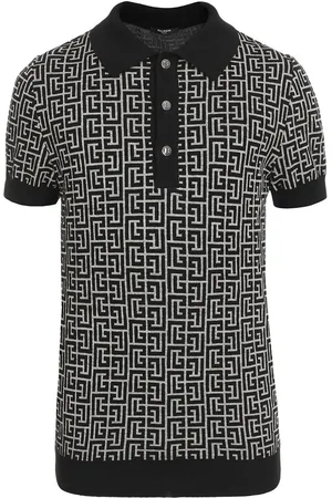 Balmain PB monogram jacquard polo shirt