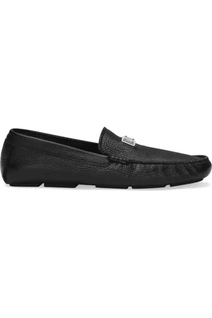 Dolce & Gabbana Logo-plaque leather loafers