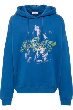 OFF-WHITE Graphic print cotton hoodie