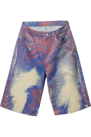 Camper Swirl-print denim shorts