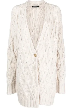 Fabiana Filippi Aran-knit buttoned cardi-coat