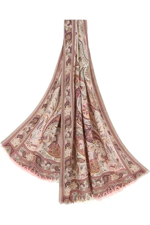 Etro Paisley-print frayed-edge cashmere-blend scarf