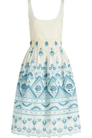 Etro Broderie anglaise flared dress