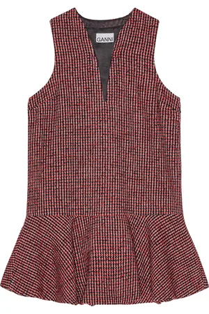 Ganni Checked mini dress