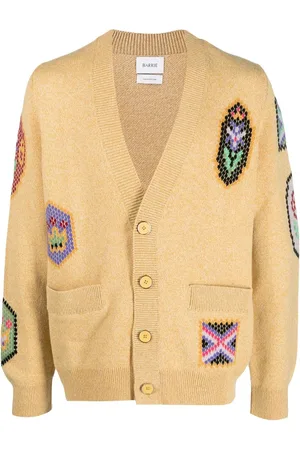 Barrie Scottish Symbols intarsia-knit cardigan