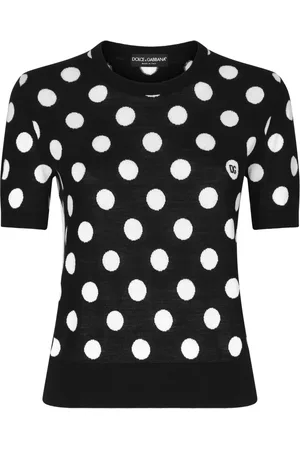 Dolce & Gabbana Polka dot-pattern intarsia-knit top