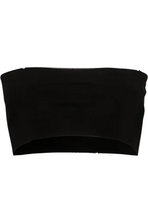 Fabiana Filippi Fine-ribbed bandeau crop top