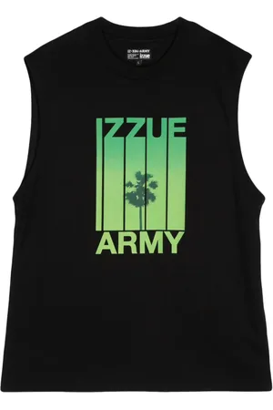 Izzue Logo-print cotton tank top