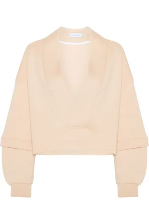 Ioana Ciolacu V-neck cotton-blend sweatshirt