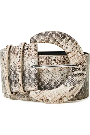 Twin-Set Snake-print high-waisted belt