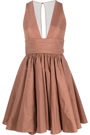 Pinko Ruffle-hem V-neck minidress
