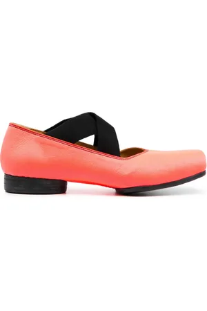 UMA WANG Square-toe leather ballerina shoes