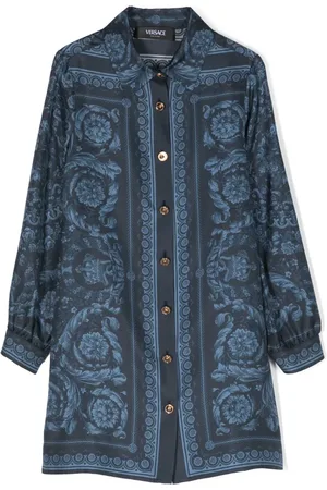 VERSACE Barocco-print silk shirtdress