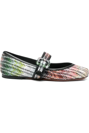 Missoni Gradient woven ballerina shoes