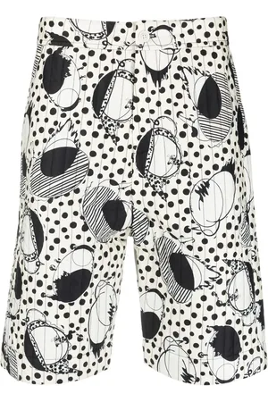 HENRIK VIBSKOV Wheel abstract-print quilted shorts