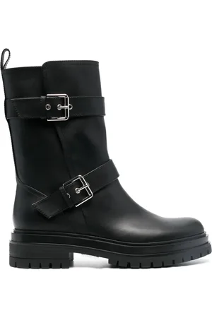 Gianvito Rossi Amphibian buckled biker boots