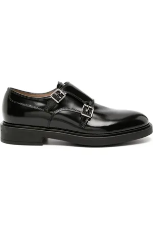 Gianvito Rossi Scott buckled leather shoes