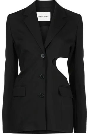 Low Classic Notched-lapels cut-out detailing blazer
