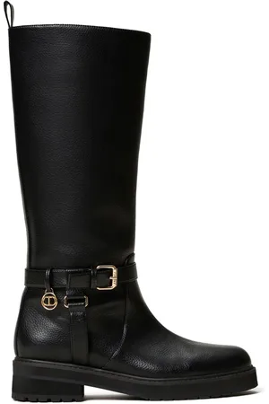 Twin-Set 40mm Oval T leather boots