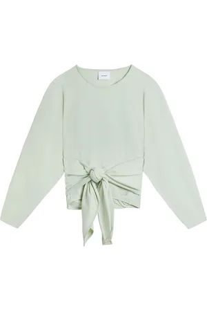Axel Arigato Drape tie-front cotton sweatshirt