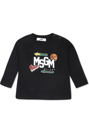 Msgm Logo print long-sleeved T-shirt