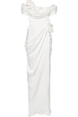Ana Radu Floral-appliqu?? draped gown