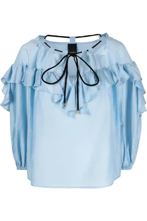 Pinko Tied-neck ruffled blouse