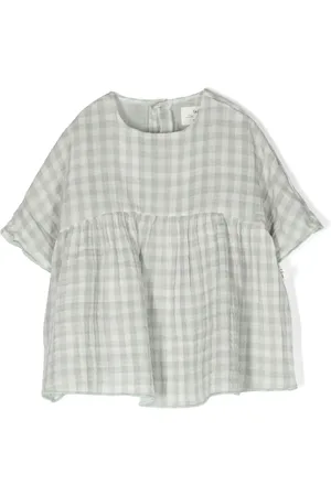 TEDDY & MINOU Checkerboard-print empire blouse