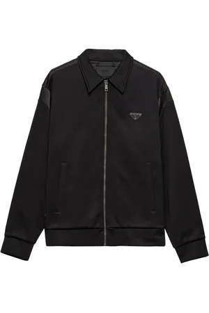 Prada Satin-trim jersey-texture jacket