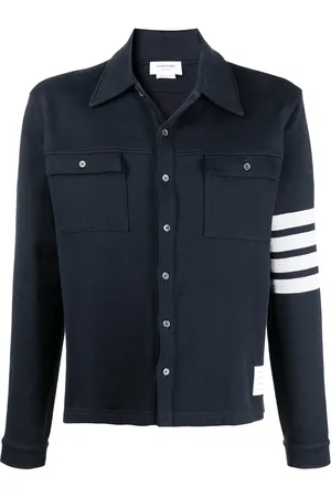 Thom Browne 4-Bar buttoned shirt jacket