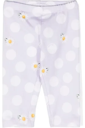 MONNALISA Polka-dot stretch-cotton leggins