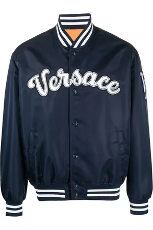 VERSACE Logo-appliqu?? bomber jacket