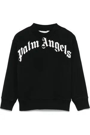 Palm Angels Curved-logo crew-neck sweatshirt
