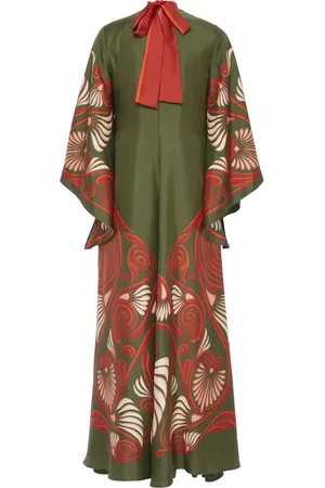 La DoubleJ Magnifico botanical-print silk dress