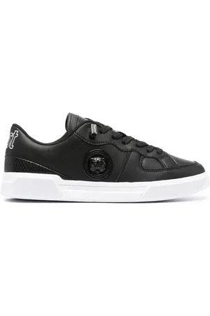 Roberto Cavalli Logo-patch leather sneakers