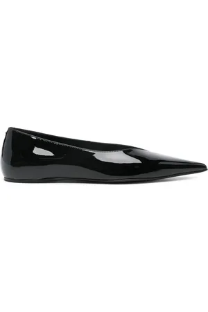 Totême The Patent Asymmetric ballerina shoes