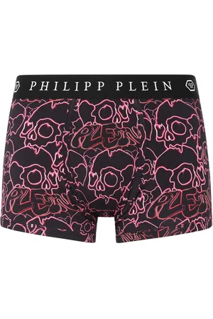 Philipp Plein Skull-print logo-waistband boxers