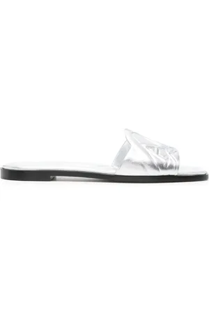 Alexander McQueen Embossed-logo slides