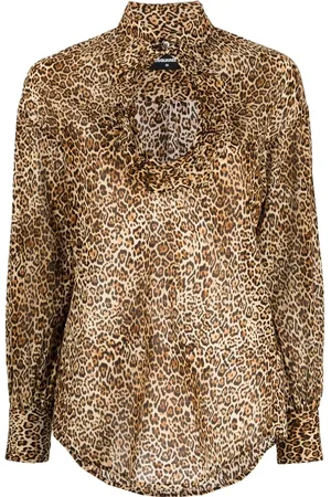 Dsquared2 Leopard-print cut-out blouse